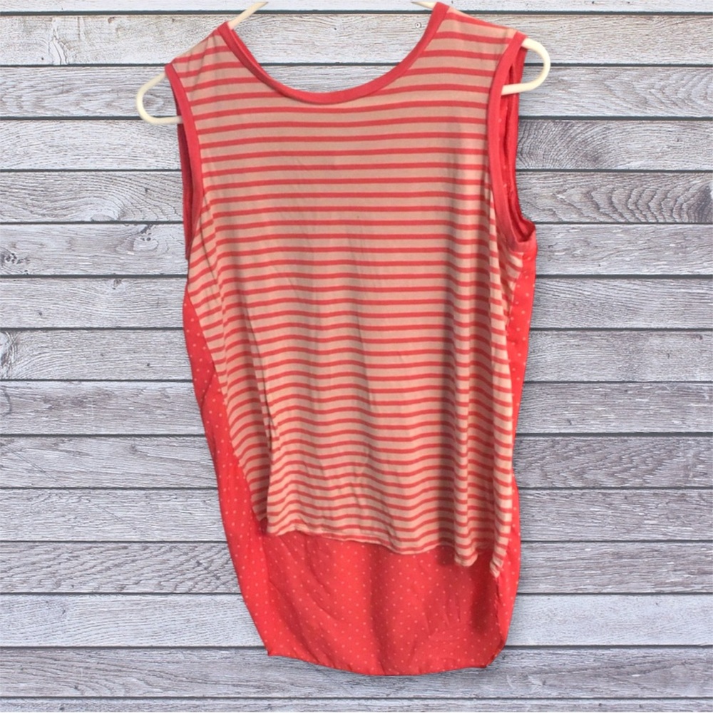 Stylus high / low tank stripes & polka dots medium